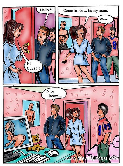 DrawingIncest - Two boys fuck their sis